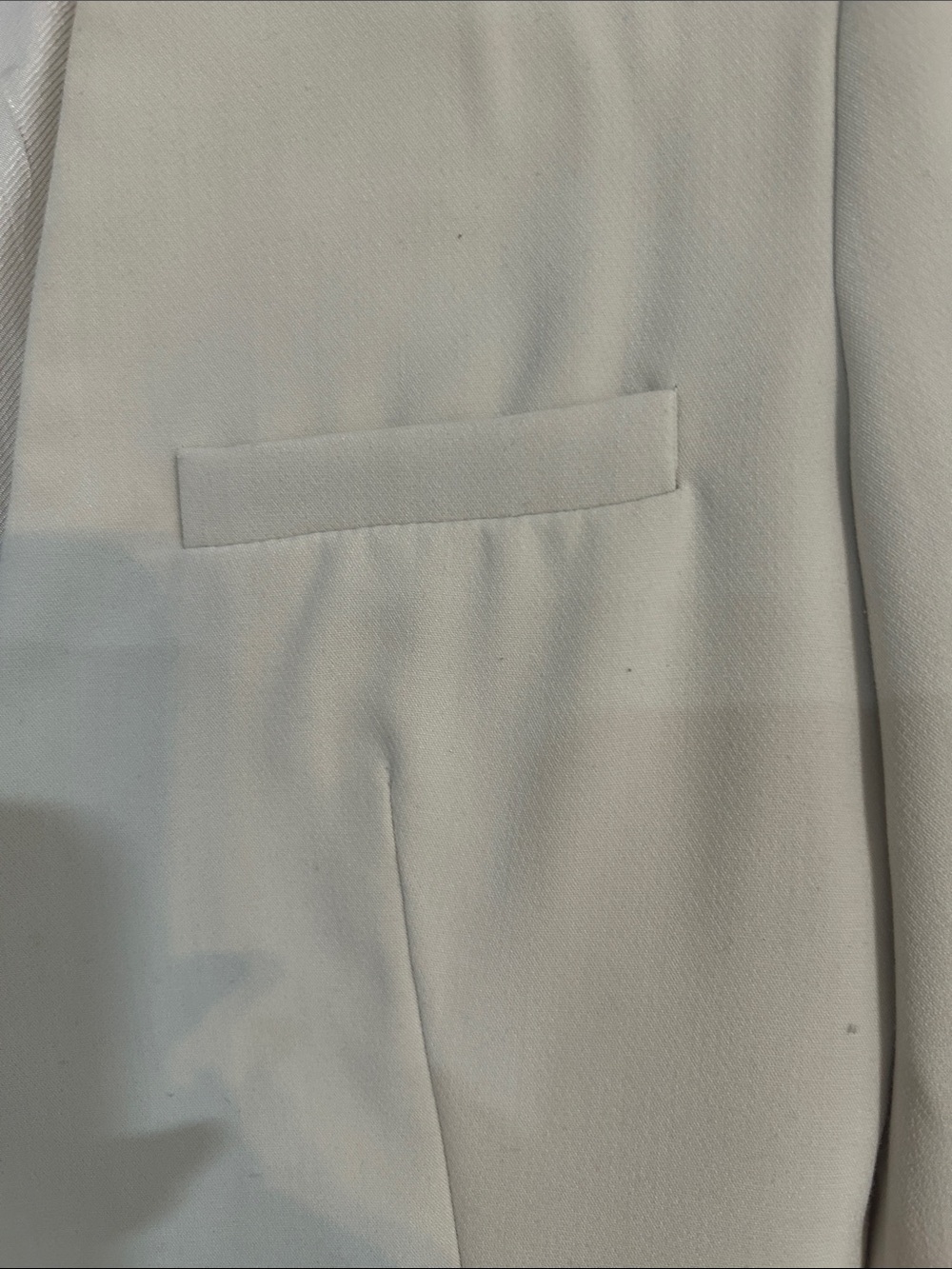 Zara Women's Light Cream Open-Front Blazer - Picture 3 of 7